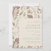 Invitation Rustique Botanique Verdure Terre Boho Mariage de a (Devant)
