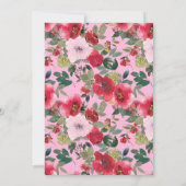 Invitation Rustique Bourgogne et rose Floral Enregistrer la d (Dos)