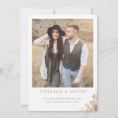 Invitation Rustique Brown Automne Mariage (Dos)