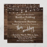 Rustique Brown Bois Lumières & Script, Mariage