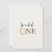 Invitation Rustique Brown sauvage One Boys Woodland 1er anniv (Dos)