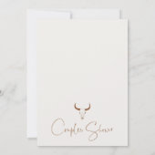 Invitation Rustique Brown Western Couple douche nuptiale (Dos)