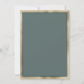 Invitation Rustique brun orange or menthe floral Enregistrer  (Dos)