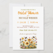 Invitation Rustique Bumble Bee nuptiale douche (Devant)