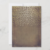 Invitation Rustique Burlap Floral Lace Gold (Dos)