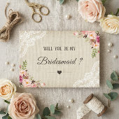 Invitation Rustique Burlap Floral Serez-Vous Ma Femme D'Accue