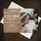 Invitation Rustique Burlap I Do BQ Couples Douche