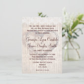 Invitation Rustique Burlap Lace Twine Coeur Mariage Invitatio (Debout devant)