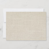 Invitation Rustique Burlap Mason Jar Mariage Fleur sauvage (Dos)