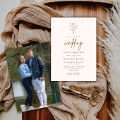Invitation Rustique Burnt Orange Botanique Mariage photo