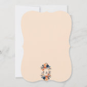 Invitation Rustique Burnt Orange et Mariage bleu (Dos)
