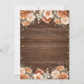 Invitation Rustique Burt Orange Floral Citrouille (Dos)