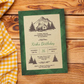 Invitation Rustique Cabine Anniversaire