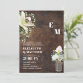 Invitation Rustique Calla Lily Woodland imprimé ou numérique (Debout devant)