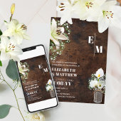 Invitation Rustique Calla Lily Woodland imprimé ou numérique