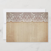 Invitation rustique campagne mason jarre fleurs vertes mariag (Dos)