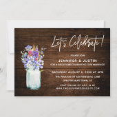 Invitation Rustique Célébrons les fleurs sauvages dans un pot (Devant)