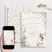 Invitation Rustique Certains Lapin est Une Fille Florale Cott