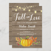 Invitation Rustique Chaîne d'automne éclaire l'invitation de  (Devant / Derrière)