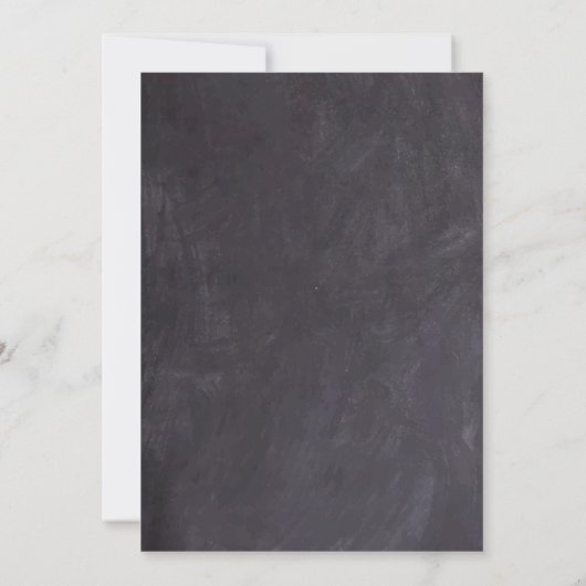 Invitation Rustique Chalkboard Eucalyptus Mariage de verdure (Dos)