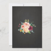 Invitation Rustique Chalkboard Floral Bridal (Dos)