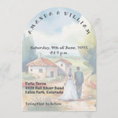 Invitation Rustique Charming Campagne Mariage aquarelle (Dos)