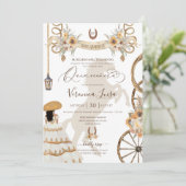 Invitation Rustique Charro Floral Boho Country Quinceanera v2 (Debout devant)
