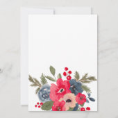 Invitation Rustique chic baby shower d'aquarelle florale hive (Dos)