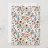 Invitation Rustique Chic Floral Farmhouse Grange Fête des mar (Dos)