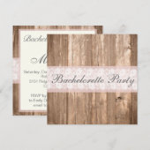 Invitation rustique chic minable de partie de (Devant / Derrière)