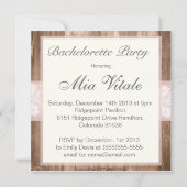 Invitation rustique chic minable de partie de (Dos)