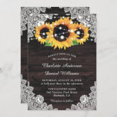 Invitation Rustique Chic Pays Dentelle de bois Mariage de tou (Devant / Derrière)