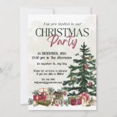 Invitation Rustique Christmas Tree Party (Devant)