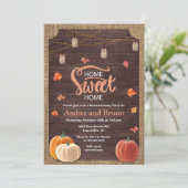 Invitation Rustique Citrouille Automne (Debout devant)