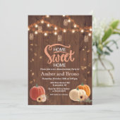 Invitation Rustique Citrouille Automne (Debout devant)