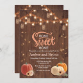 Invitation Rustique Citrouille Automne (Devant / Derrière)