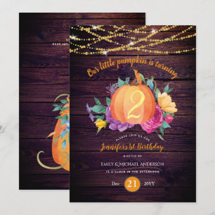 Invitation Rustique Citrouille N'IMPORTE QUELLE NAVIGATION Aq