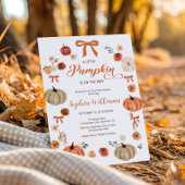 Invitation Rustique Citrouilles d'automne et Baby shower de v