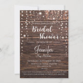 Invitation Rustique classique à la douche nuptiale (Devant)