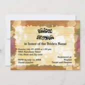 Invitation Rustique Coeurs d'automne et Fête des mariées d'im (Devant)