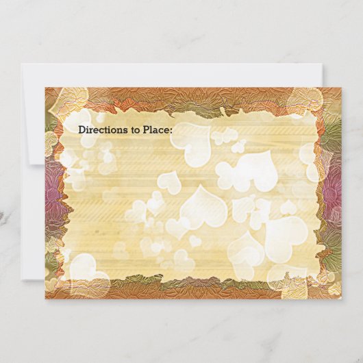 Invitation Rustique Coeurs d'automne et Fête des mariées d'im (Dos)