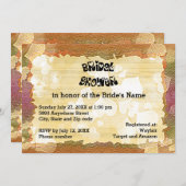 Invitation Rustique Coeurs d'automne et Fête des mariées d'im (Devant / Derrière)