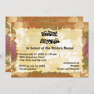 Invitation Rustique Coeurs d'automne et Fête des mariées d'im