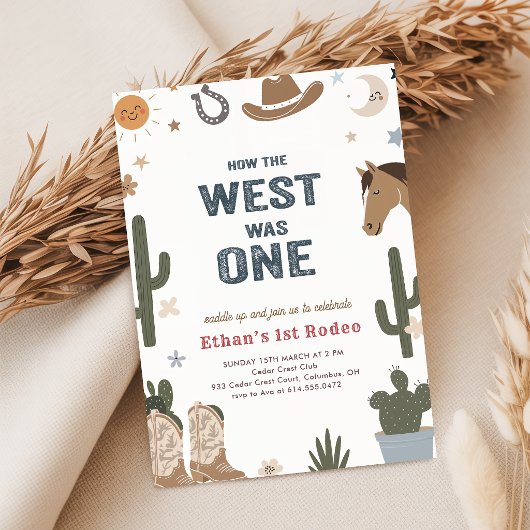 Invitation Rustique Comment l'Ouest a été un cow-boy 1er anni