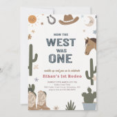 Invitation Rustique Comment l'Ouest a été un cow-boy 1er anni (Devant)