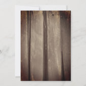 Invitation Rustique Country Grange Bois Junior / Prom Senior (Dos)