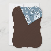 Invitation Rustique Cowboy Western Rocse Baby shower (Dos)