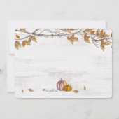 Invitation rustique d'animaux de forêt (Dos)