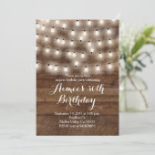 Invitation rustique d'anniversaire (Debout devant)