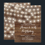 Invitation rustique d'anniversaire<br><div class="desc">L'invitation rustique d'anniversaire,  se perfectionnent pour la fête d'anniversaire de surprise. Très rustique avec la lumière en bois d'arrière - plan et de ficelle.</div>
